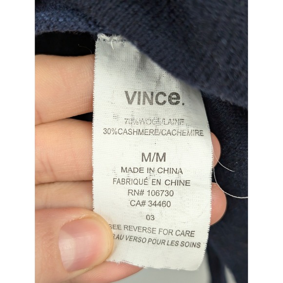 Vince Wool Cashmere Ombre Long Sleeve Sweater Top M Quiet Luxury Cottagecore - Picture 7 of 11